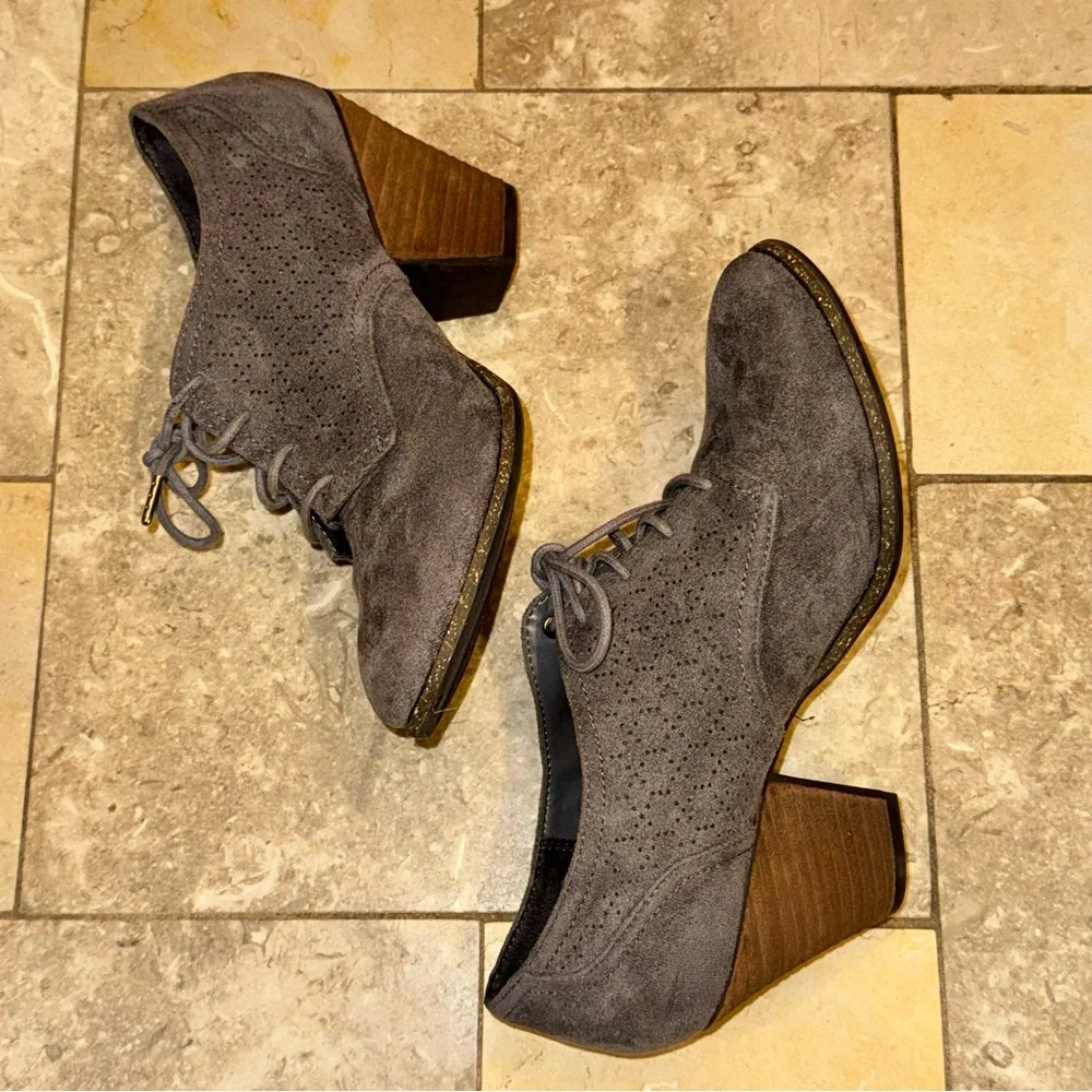 Dr. Scholl’s memory foam cool fit cheer lace up ankle bootie boots gray 8.5 - Picture 6 of 10